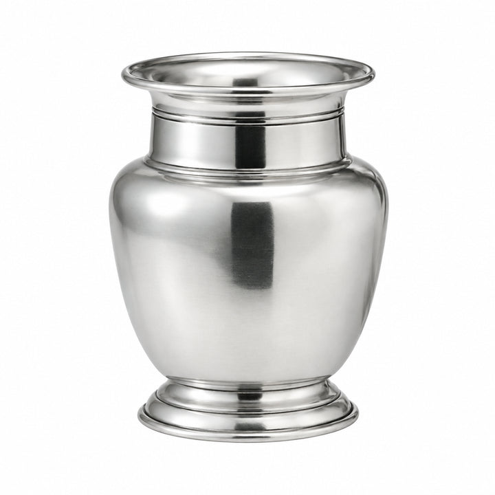 Small rimmed vase in Pewter