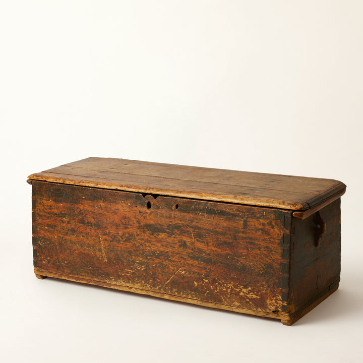 Antique Wood Trunk, American