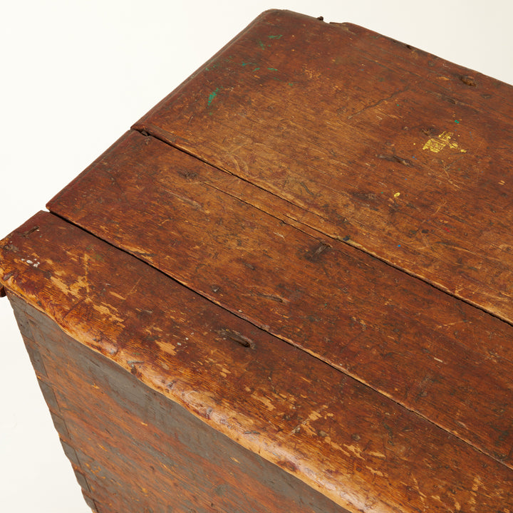 Antique Wood Trunk, American