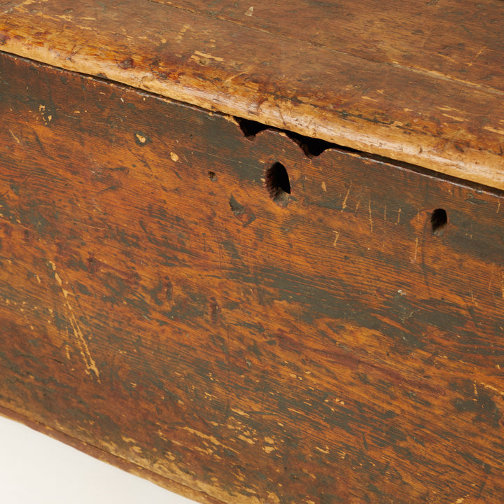 Antique Wood Trunk, American