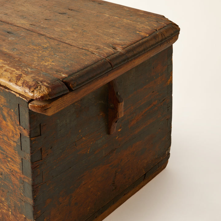 Antique Wood Trunk, American