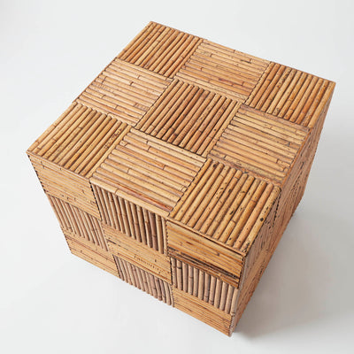 Bamboo Cube Table on Casters