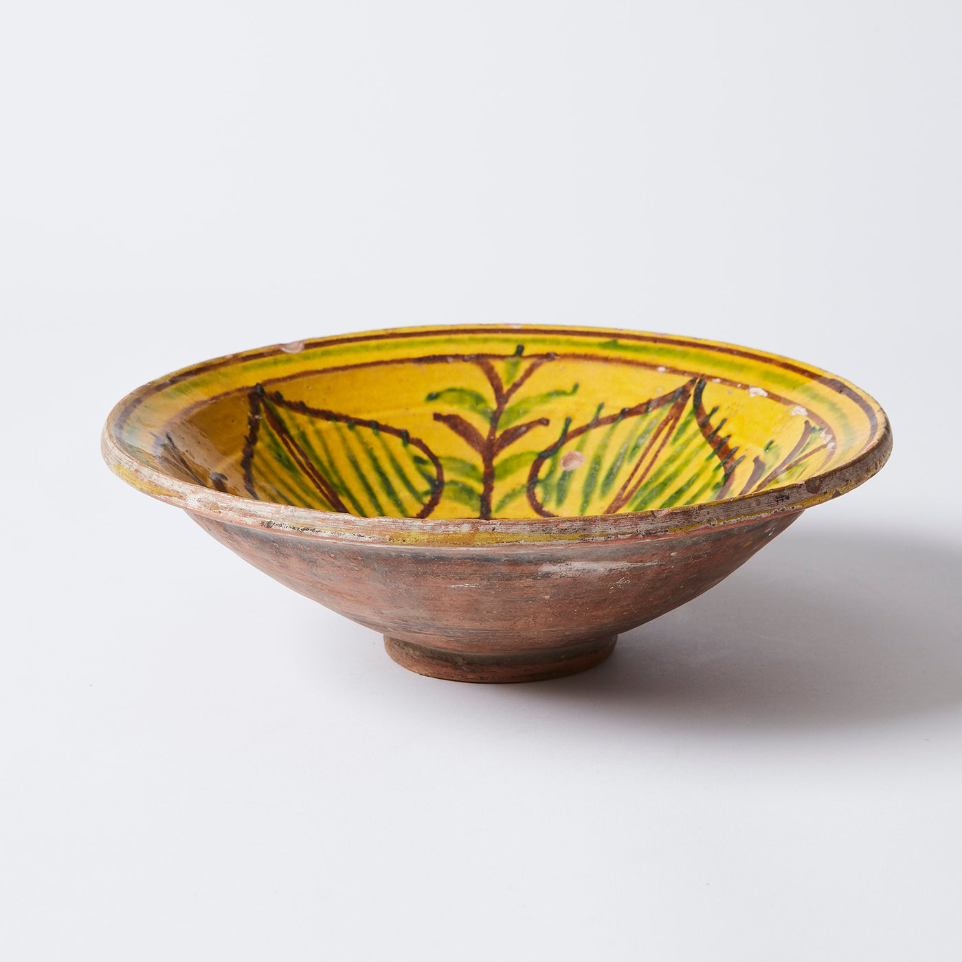 1930's Handmade Clay Pottery Bowl, Pakistan