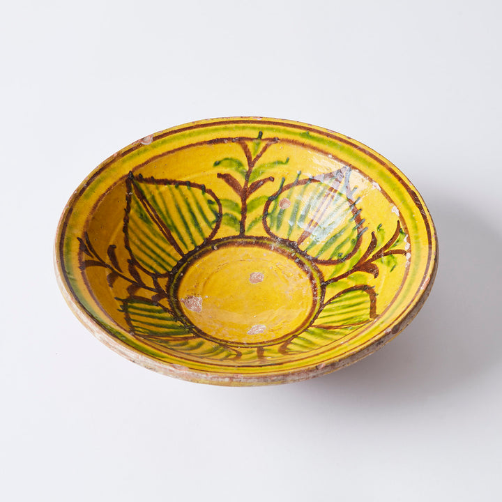 1930's Handmade Clay Pottery Bowl, Pakistan