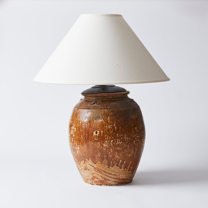 Rustic Indonesian Jar Lamp