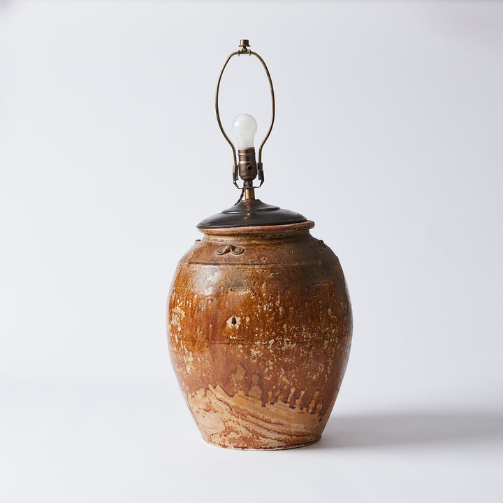 Rustic Indonesian Jar Lamp