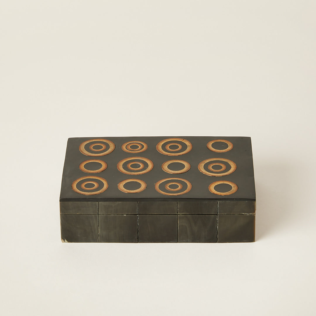 Medium Inlaid Horn Box