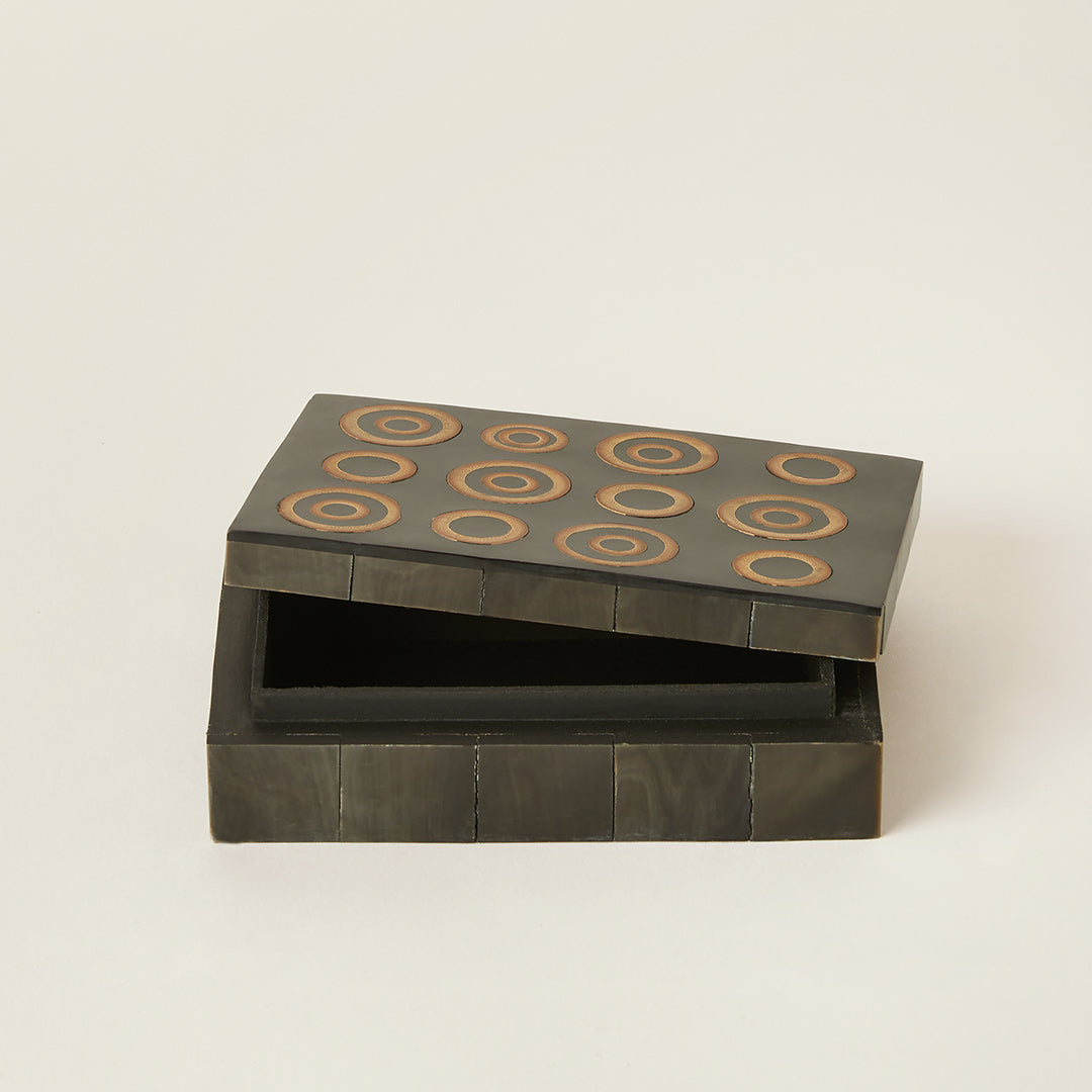 Medium Inlaid Horn Box