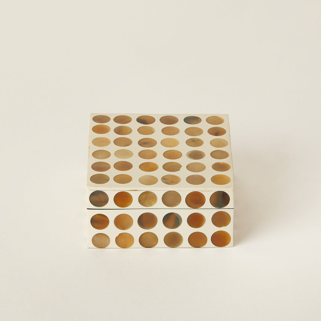 Square Inlaid Horn Box