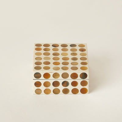 Square Inlaid Horn Box