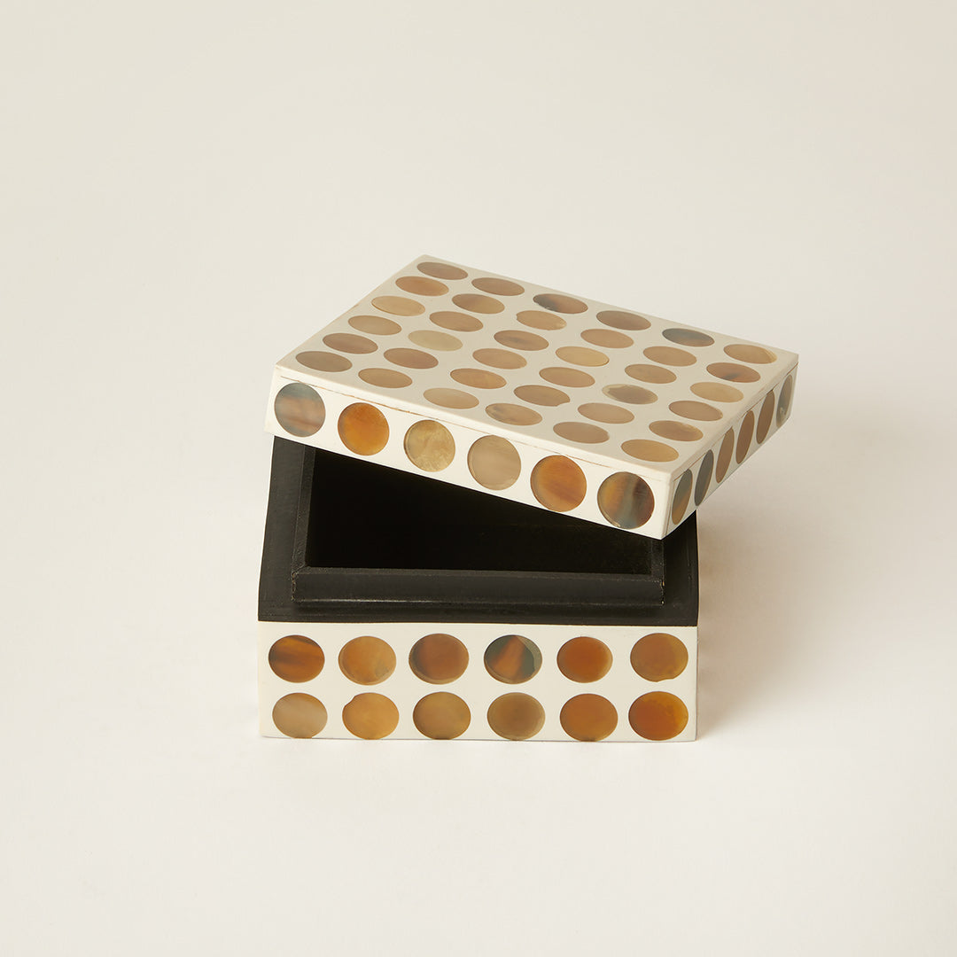 Square Inlaid Horn Box