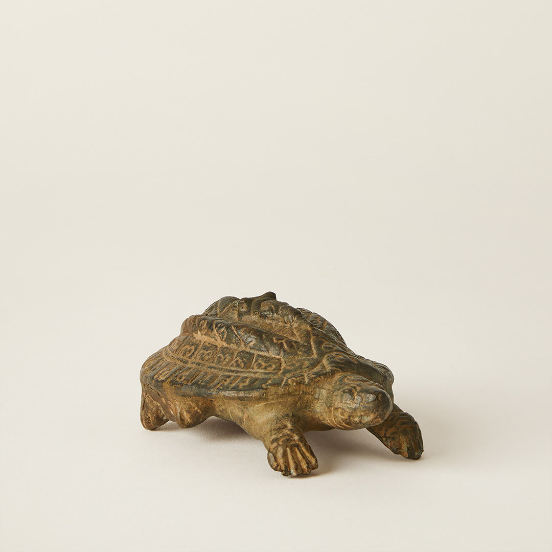 Metal Tortoise with Deity and Inscriptions, Nepal, c. early to mid 20th century