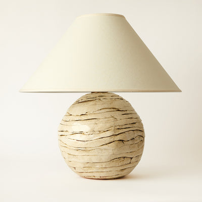 Large Ceramic Orb Lamp By Souby