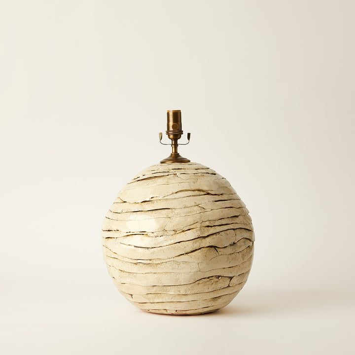 Large Ceramic Orb Lamp By Souby