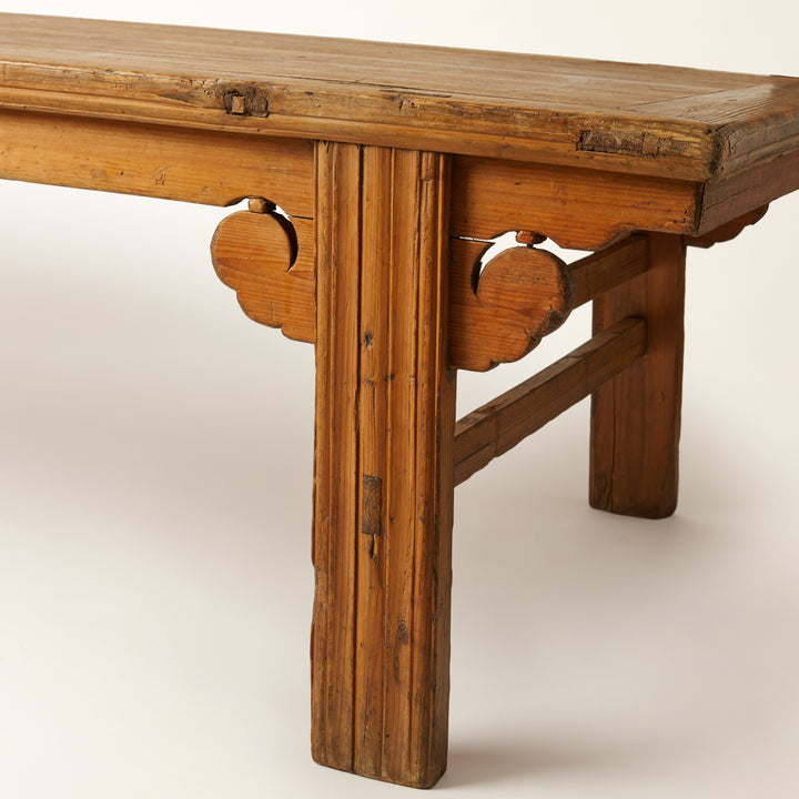 Oversized Chinese Low Table, Elm.