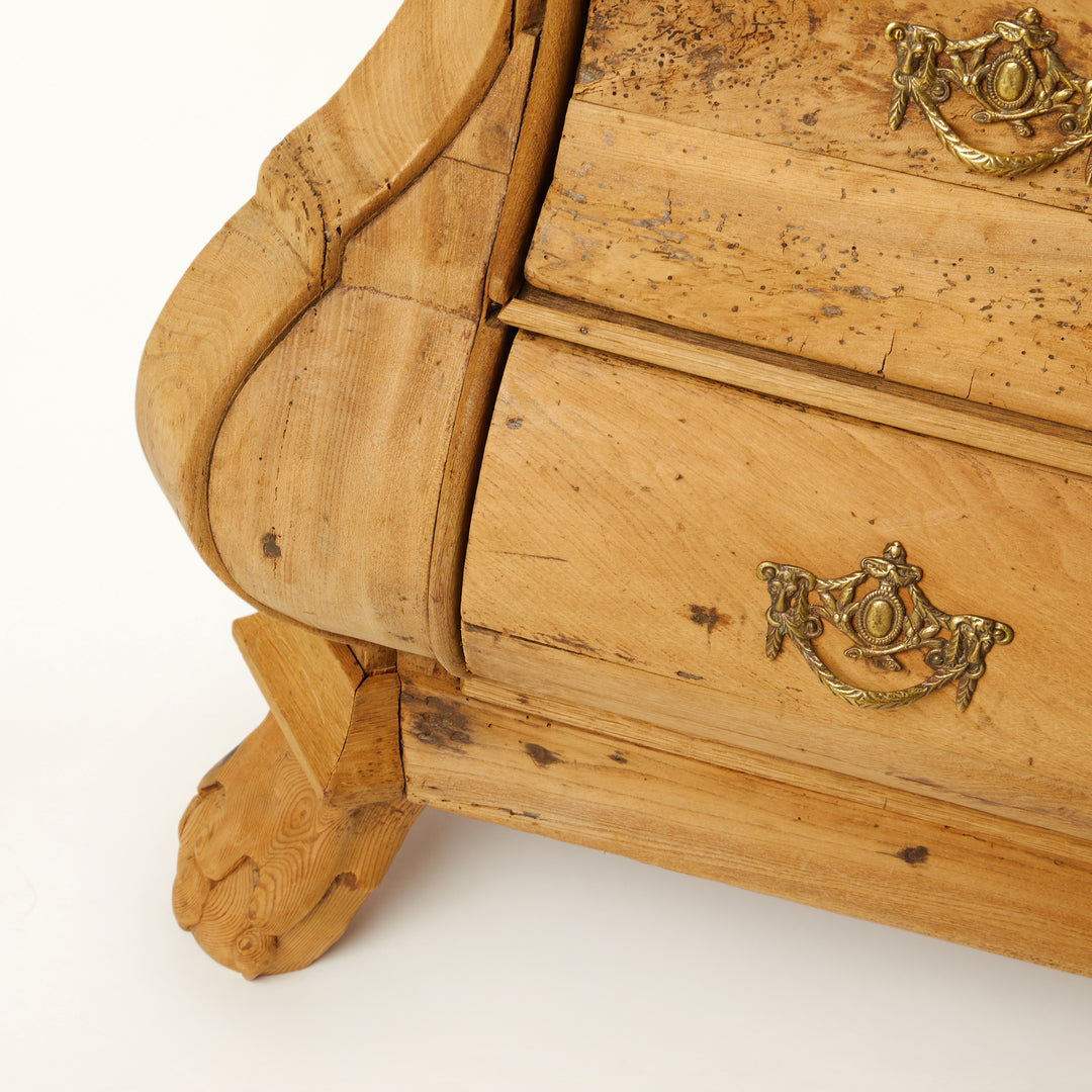 Bombé Three Drawer Chest, Dutch.