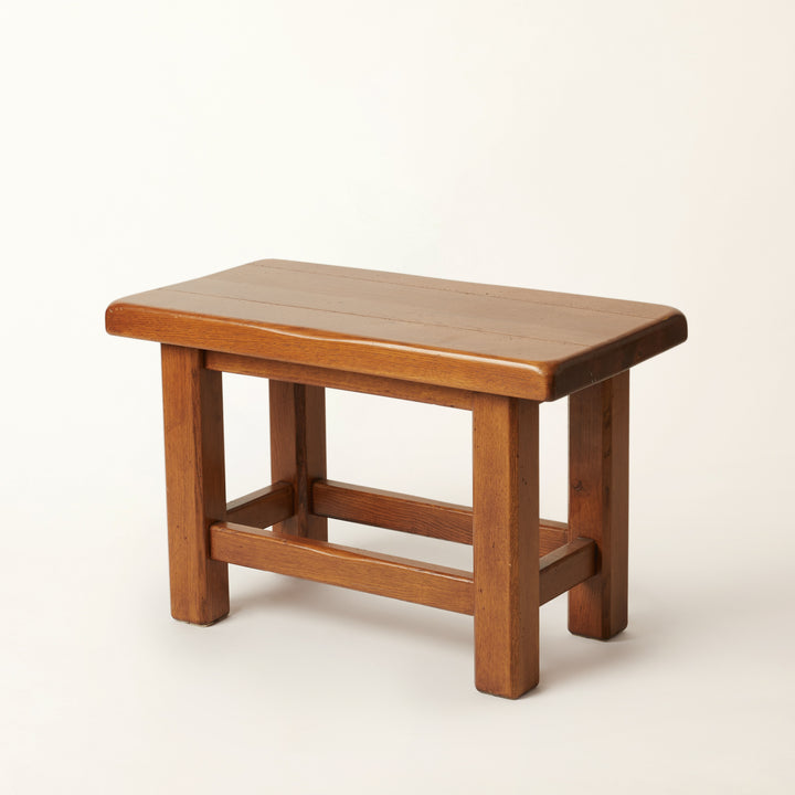 Brutalist Wood Side Table / Bench