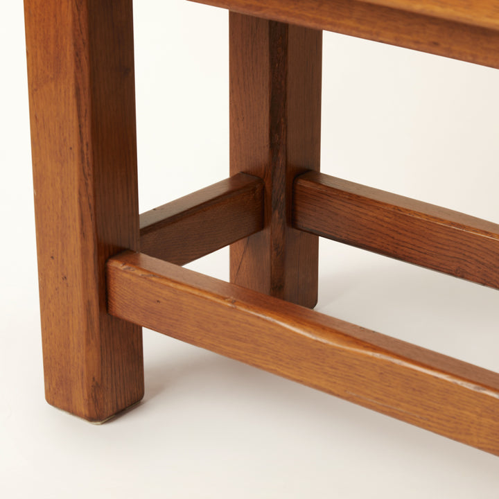 Brutalist Wood Side Table / Bench