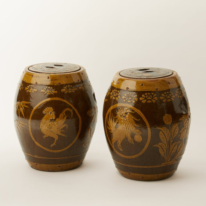Pair of Chinese Storage Vessels, c. Late Qing Dynasty
