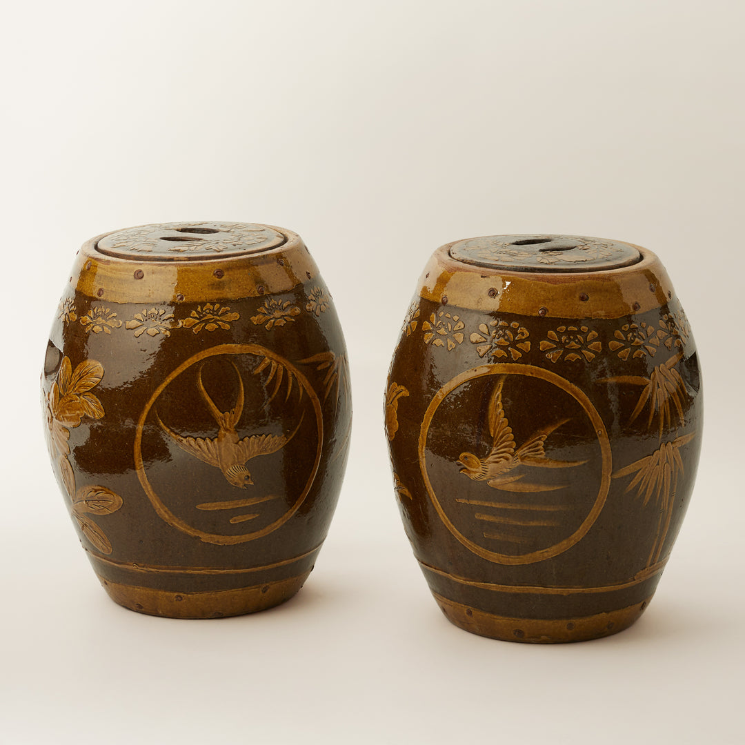 Pair of Chinese Storage Vessels, c. Late Qing Dynasty