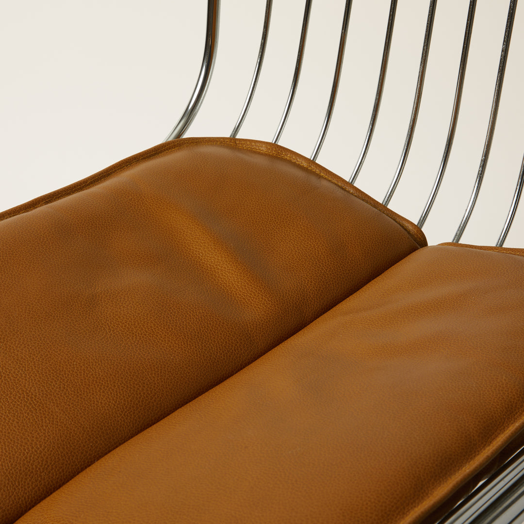 Gastone Rinaldi Chrome Cantilever Chair. Italian, 1970s