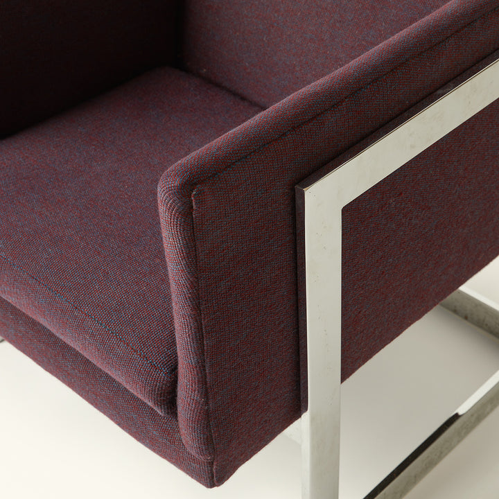 Chrome Cube Chair by Milo Baughman for Thayer Coggin