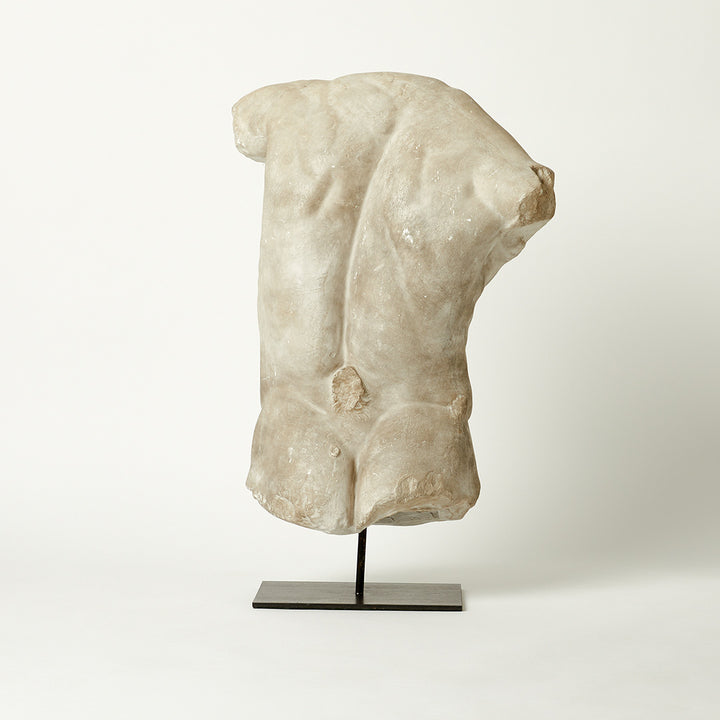 Large Vintage Male Torso on Metal Stand