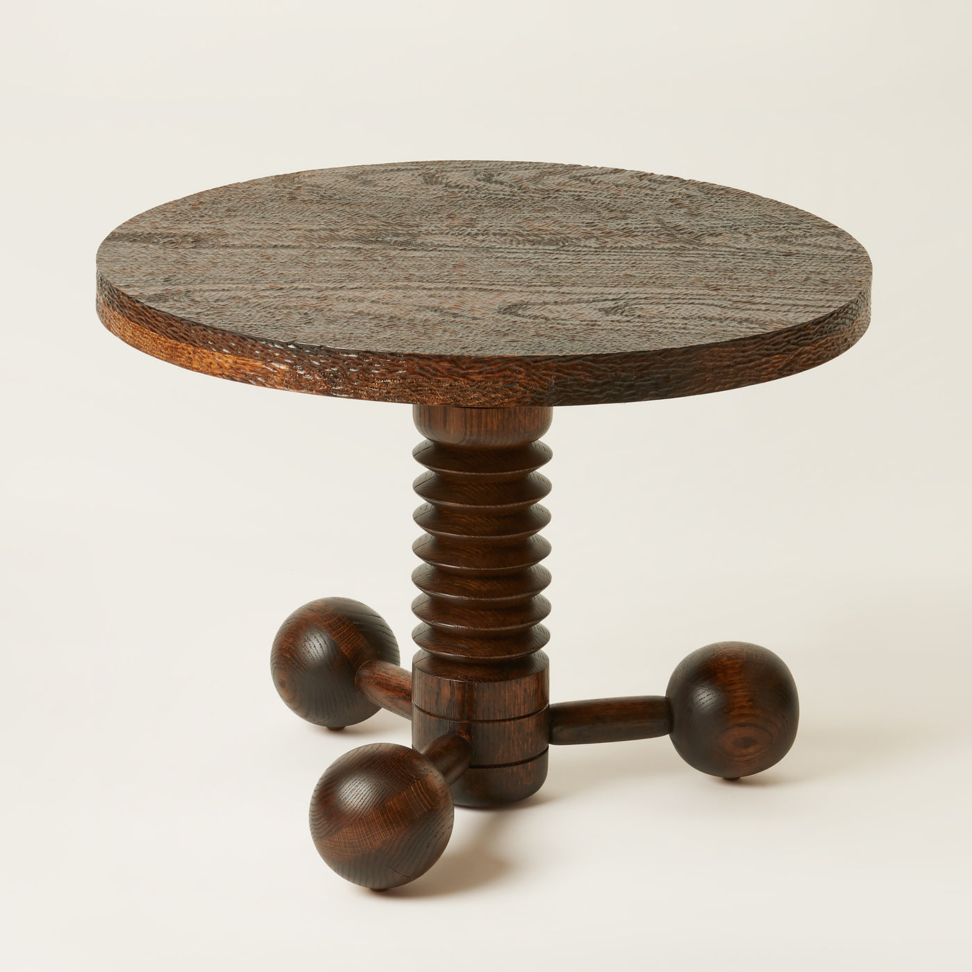 Tripod Oak Table in the style of Charles Dudovy