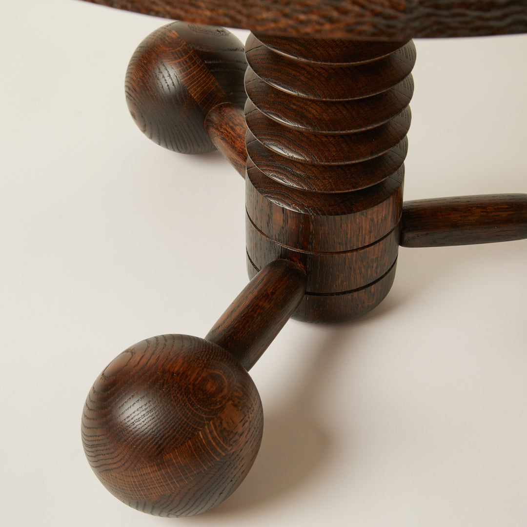 Tripod Oak Table in the style of Charles Dudouyt