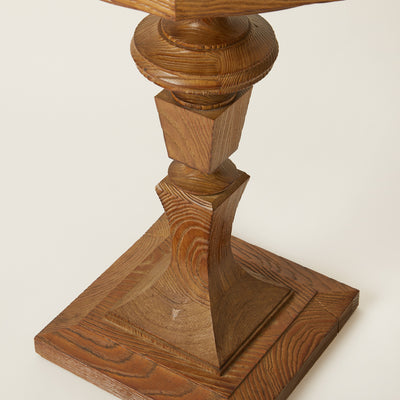 Cirused oak Occasional Pedestal Table, c. 1940s