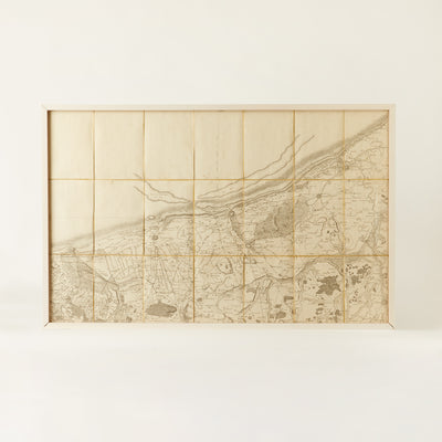 Set of Four Framed French Map Fragments