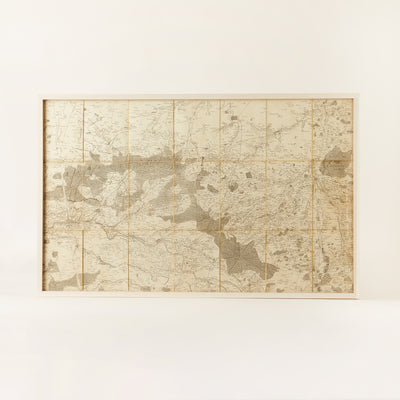 Set of Four Framed French Map Fragments