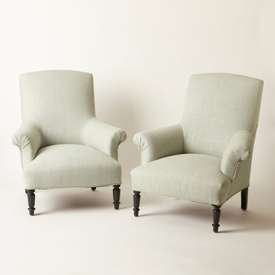 Pair of French Upholstered Armchairs,<p> C. 1930