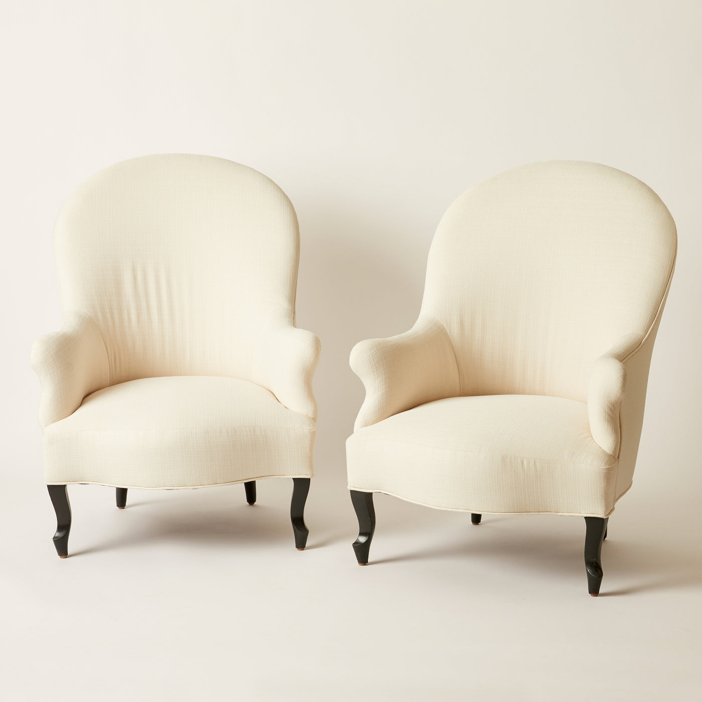 Pair Of Napoleon LII Chairs Reupholstered In Linen, French 19Th C.