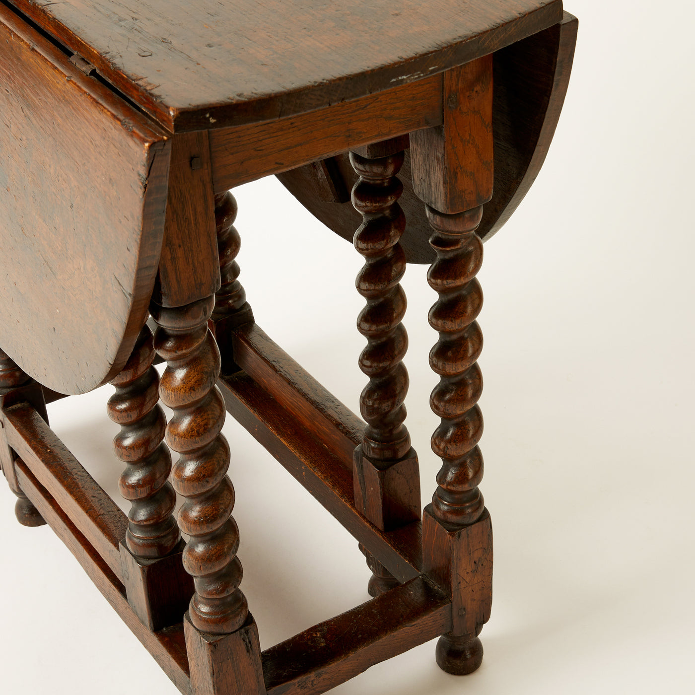 Antique Carved Wooden Gate Leg Table