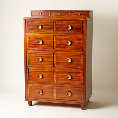 Moderne Style Gentleman's Chest in Mahogany c. 1940