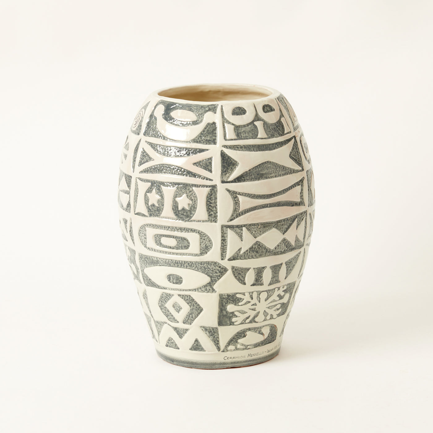 Italian Ceramic Jar with Mid-Century Design, Made Exclusively for GEORGE
