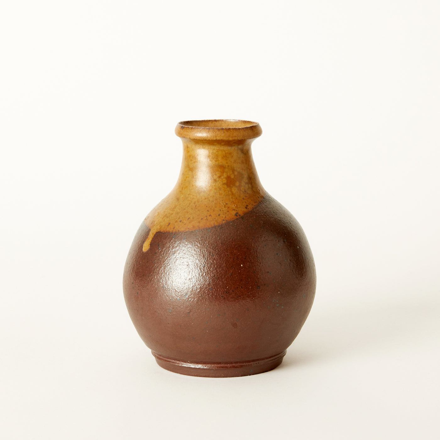 Brown & Amber Glazed Vase