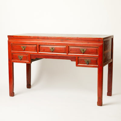 Red Chinese Desk