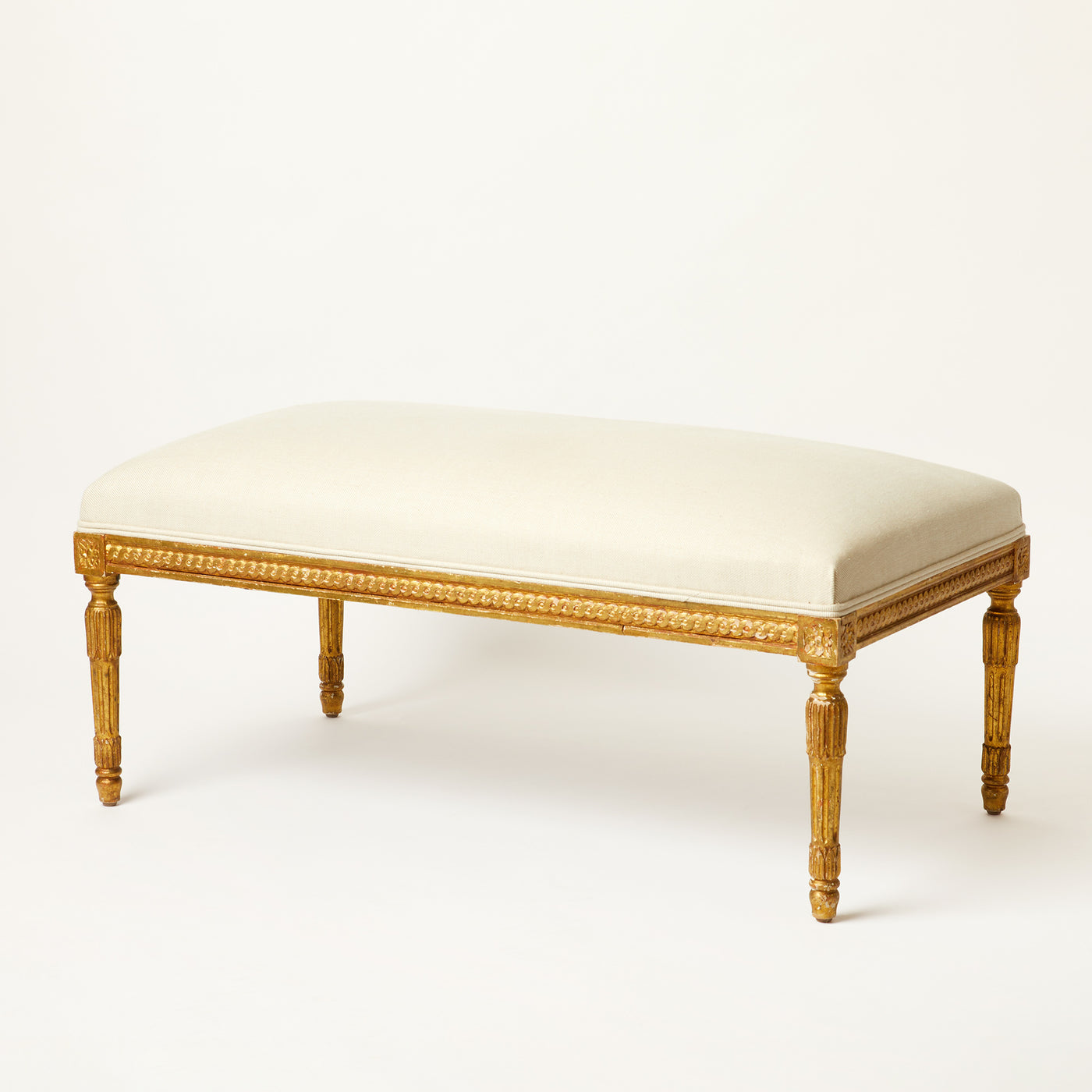 Carved Louis XVI Style Ottoman