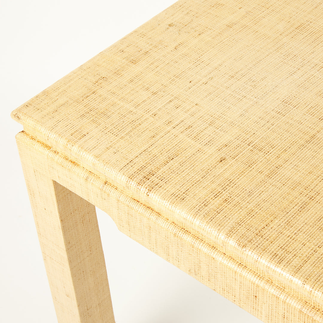 Raffia Wrapped Side Table, c 1950