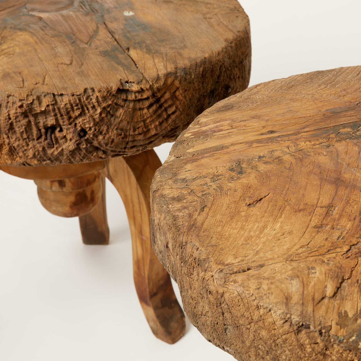 Round Thick Top Teak Table / Stool, Indonesia