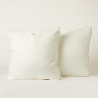 White Twill Throw Cushions