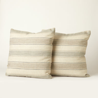 Striped Linen Throw Pillow