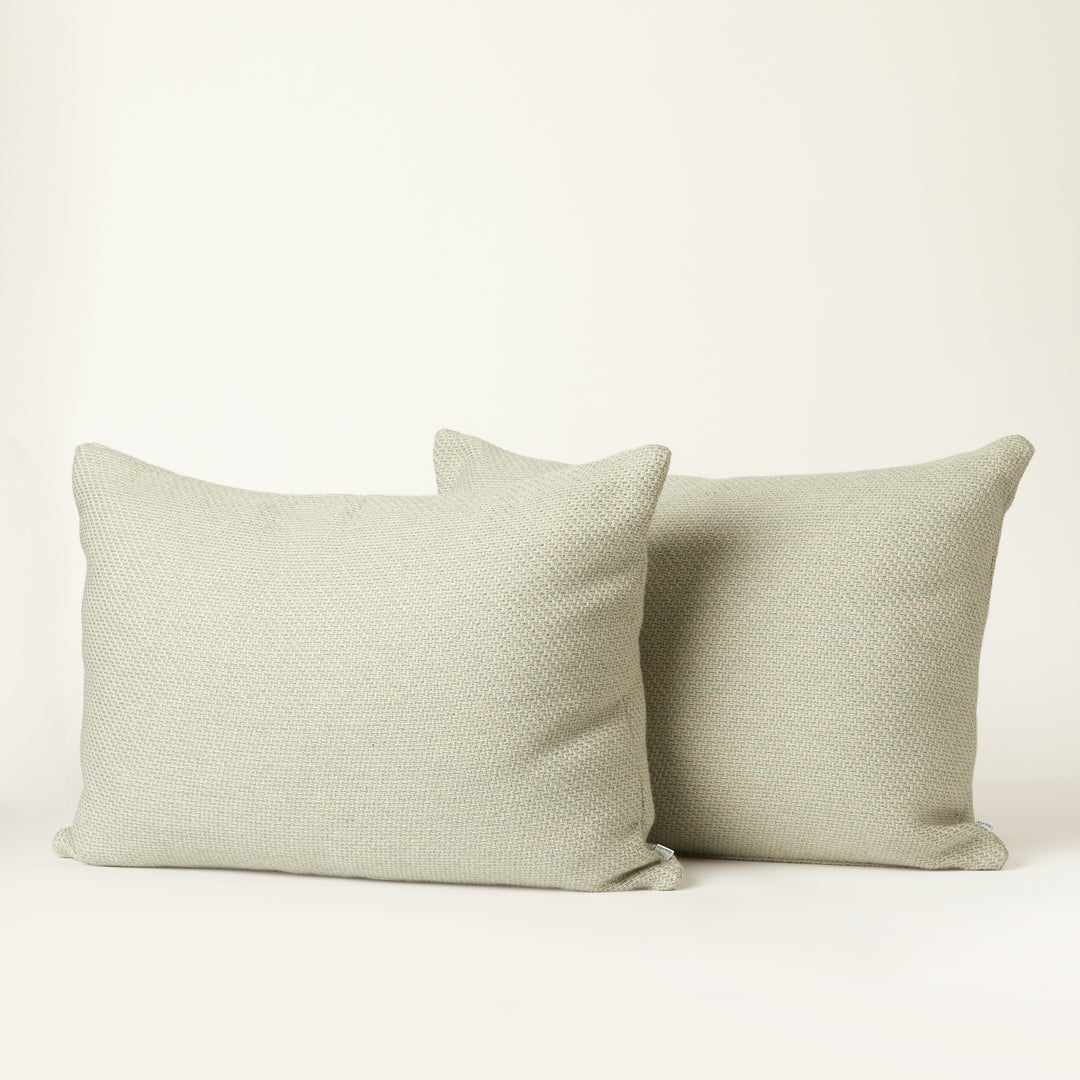 Seafoam Green Herringbone indoor/Outdoor Pillow