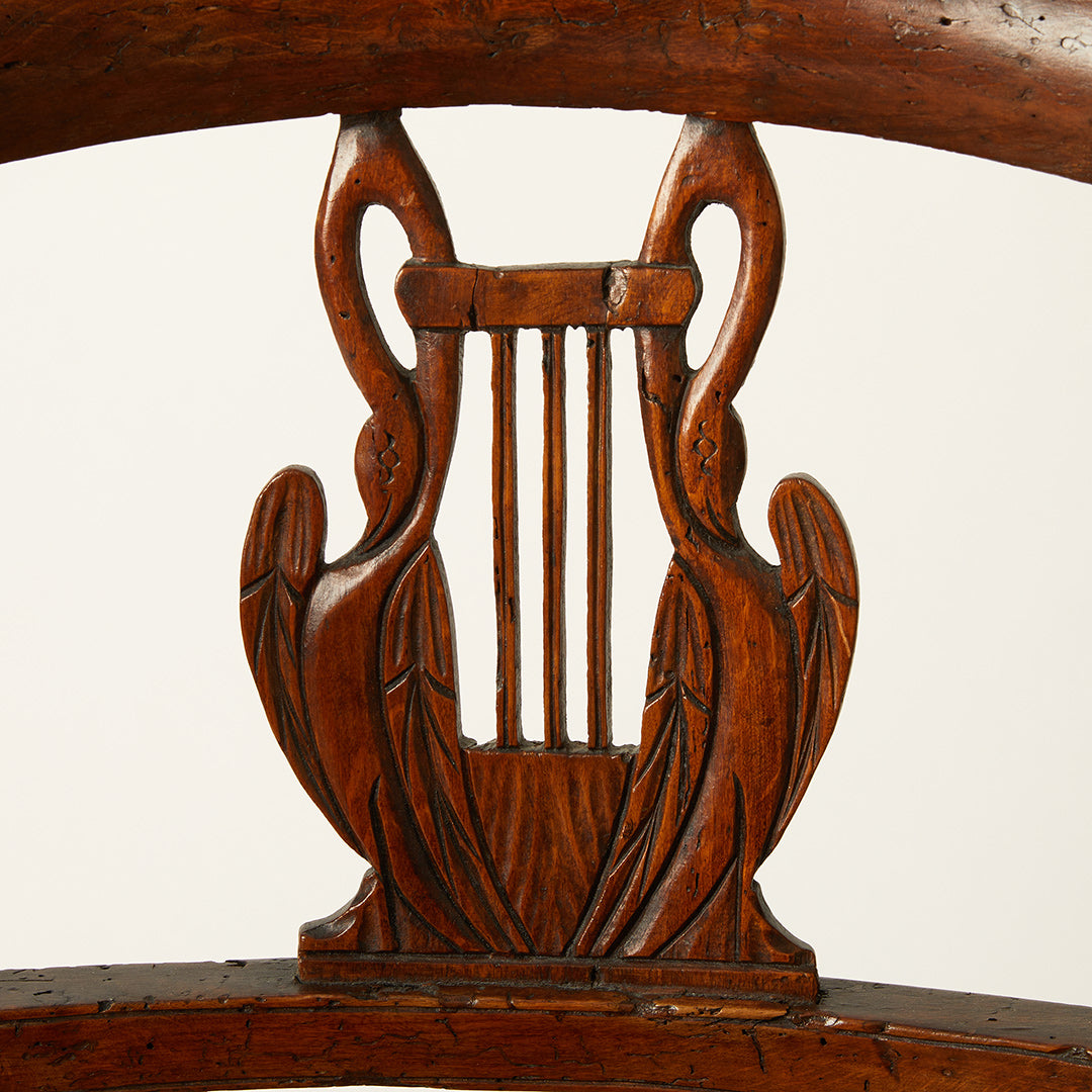 18th C. French Chair with Swan Design