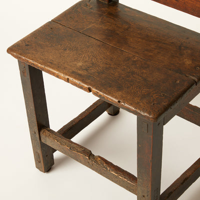 18th c. Primitive Wooden Stool / Chair