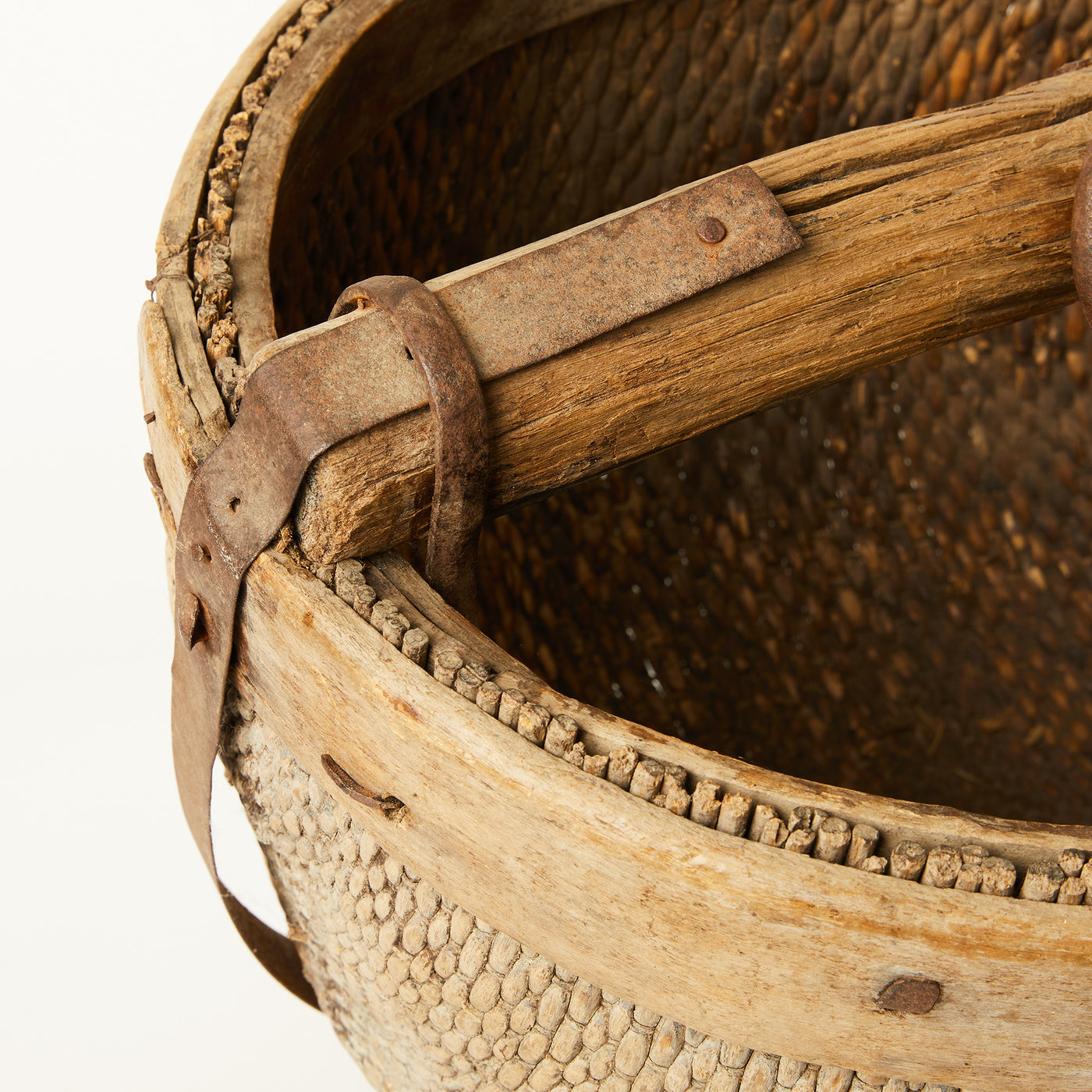 18th c. Chinese Wicker Basket