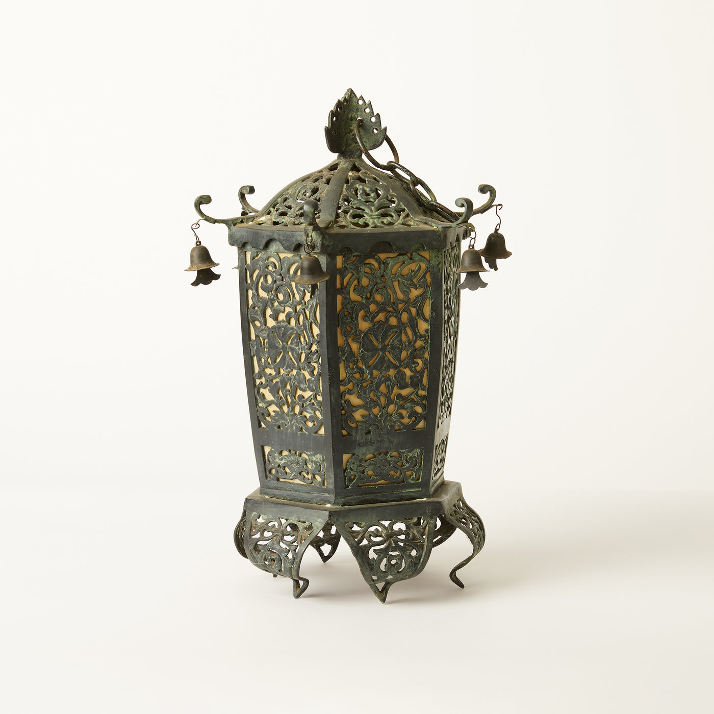 Cast Metal Lantern With Bells