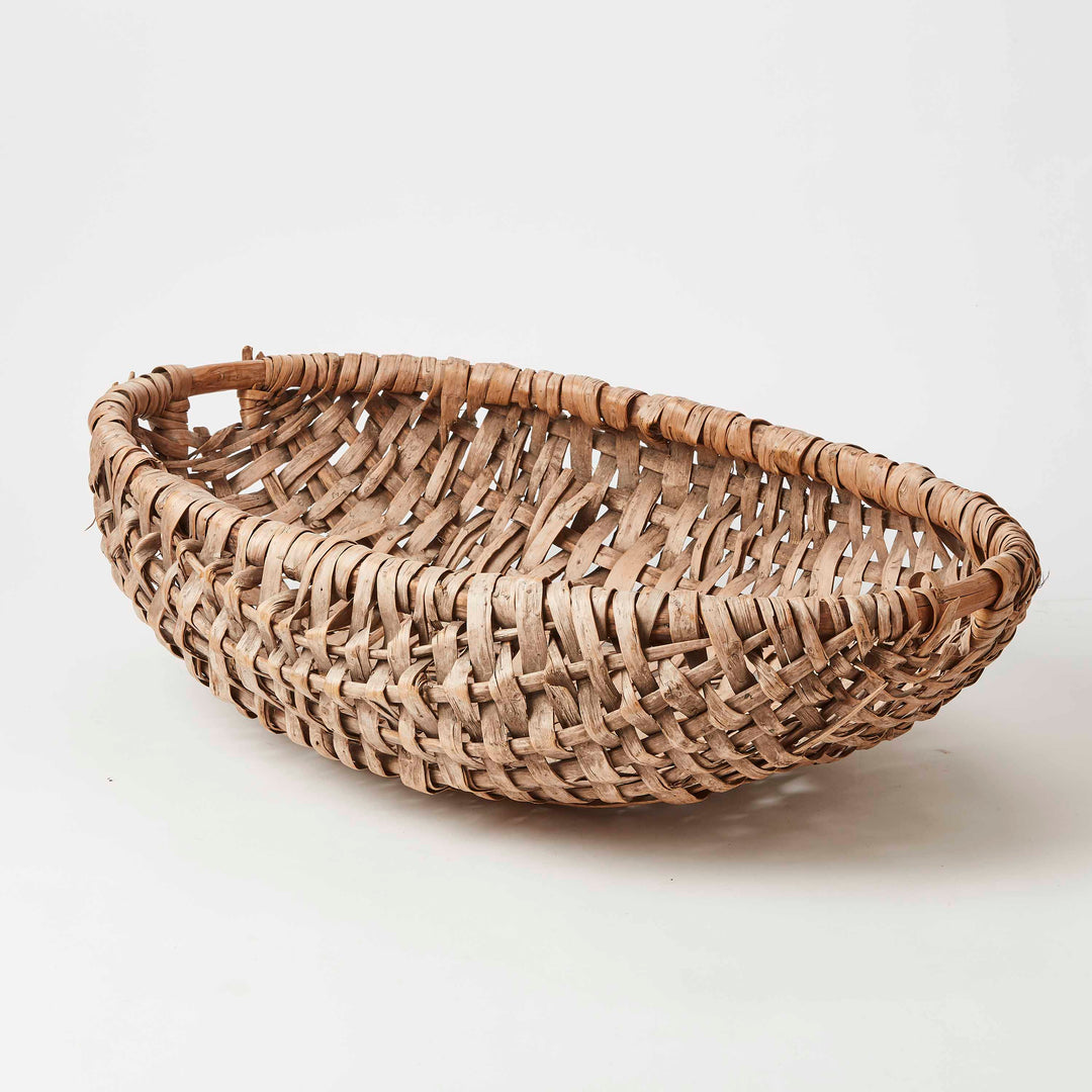 Vintage Oval Woven Basket